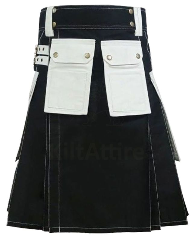 Black & White Hybrid Utility Working Kilt