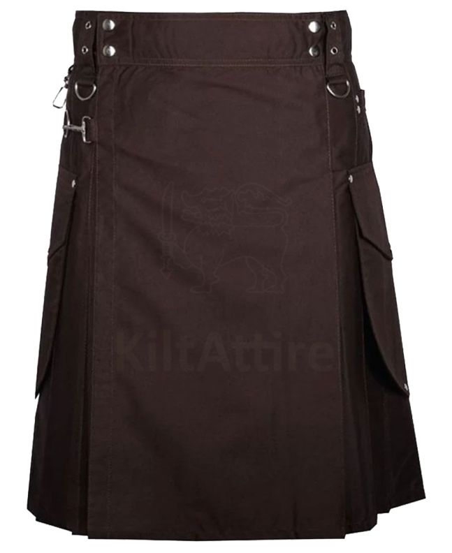 Chocolate Brown Utility Kilt 