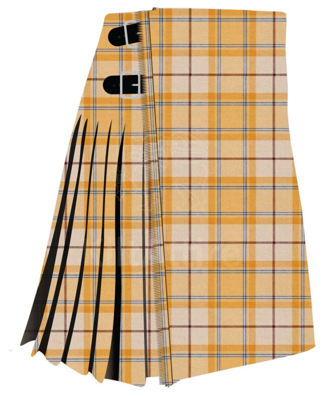 Comrie Gold Modern Tartan Kilt 