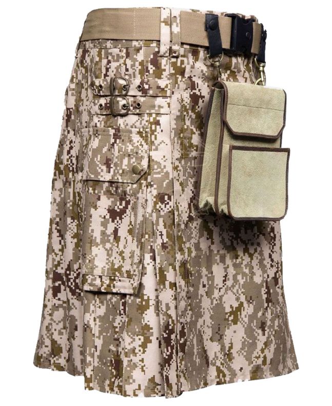 Digital Fashion Camo Utility Kilt Side