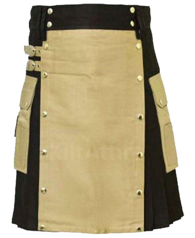 Khaki Modern Utility Kilt