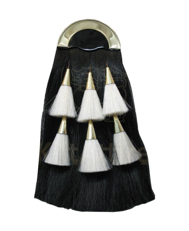 Modern Golden Cantle Horse Hair Sporran 