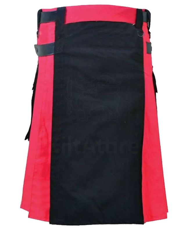 Pink Black Hybrid Utility Kilt
