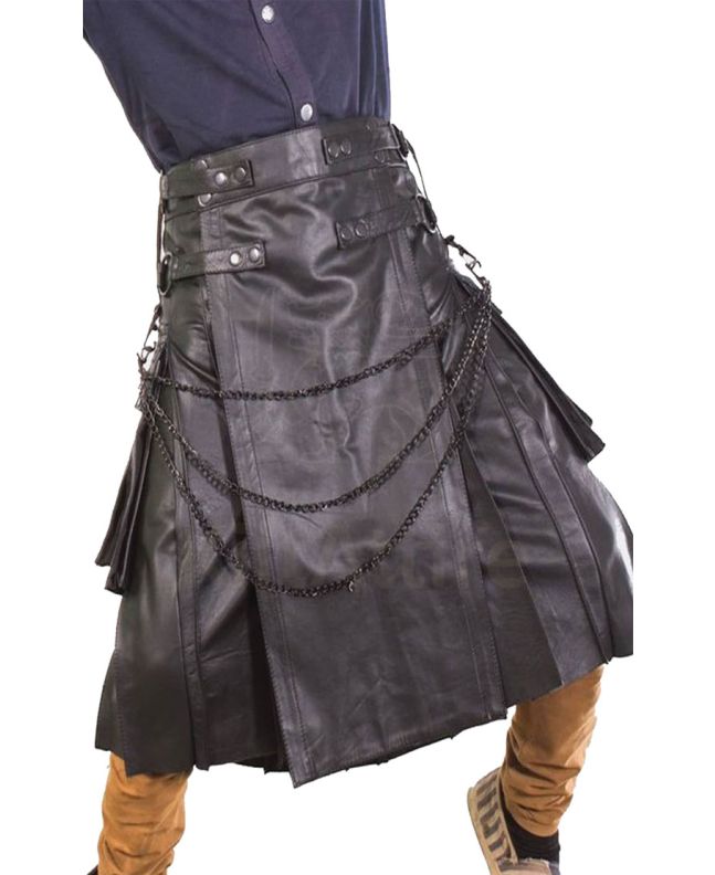 Scottish Pride Leather Kilt 
