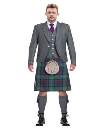 Argyll Light Grey Kilt Outfit For Men