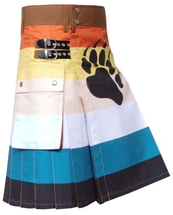 Bear Men Flag Paw Hybrid Utility Kilt