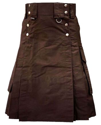Best Brown Utility Kilt With Cargo Pockets