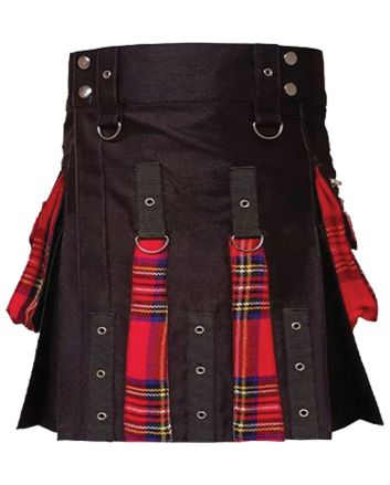 Black Box Plaited Utility Fashion Kilt for Women