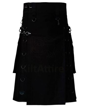 Black Hybrid Utility Gothic Kilt