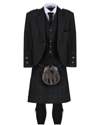 Black Isle Tartan Kilt with Morton Black Jacket Outfit