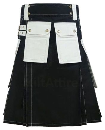 Black & White Hybrid Utility Working Kilt