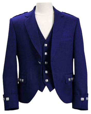 Blue Argyll Jacket And Vest - Made To Measure