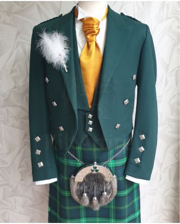 Bottle Green Prince Charlie Jacket and Vest