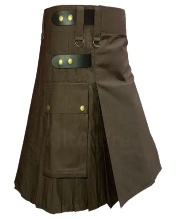 Brown Fashion Utility Kilt