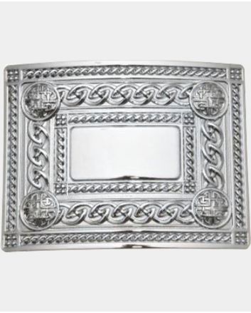  Celtic-Knotwork Buckle With Chrome Finish