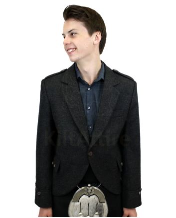 Charcoal Tweed Argyle Kilt Jacket