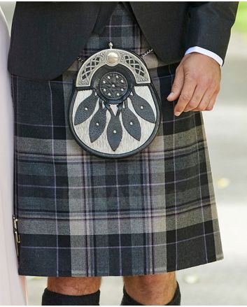 Clunie Burn Charcoal Modern Tartan Kilt