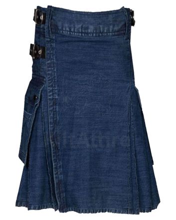 Dark Blue Denim Kilt
