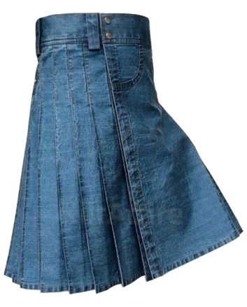 Denim Kilt For Men