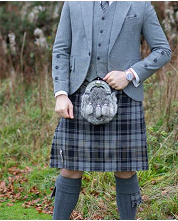 Douglas Grey Modern Tartan Kilt