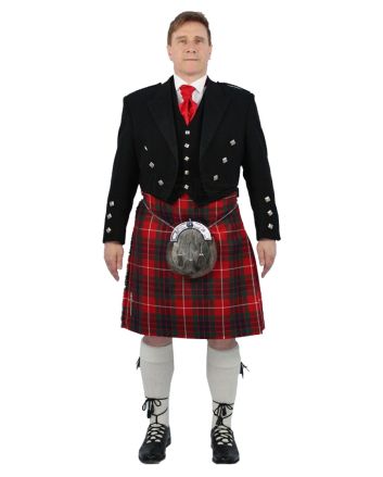 Fraser Red Modern Prince Charlie Kilt Outfit