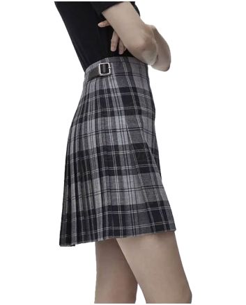 Grey Tartan Kilt for Women 
