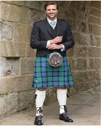 Gunn Ancient Tartan Formal Kilt Outfit 