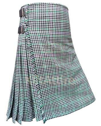 Halliday Modern Tartan Kilt Side
