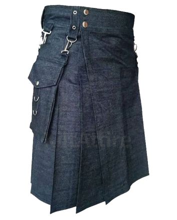 Indigo Blue Denim Kilt