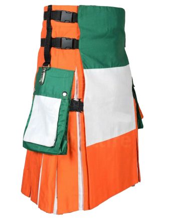 Ireland Flag Cotton Hybrid Utility Kilt