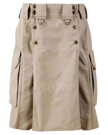 Khaki Combat Utility Kilt 
