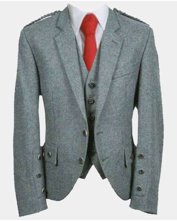 Lovat Green Argyll Tweed Kilt Jacket And Vest For Men