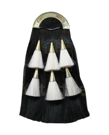 Modern Golden Cantle Horse Hair Sporran