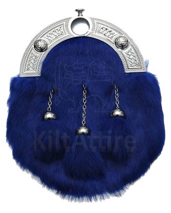 Navy Blue Rabbit Fur Sporran