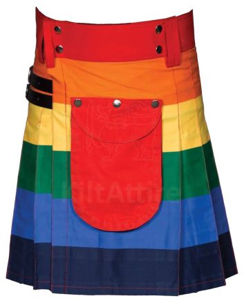 Pride Rainbow Hybrid Utility Kilt