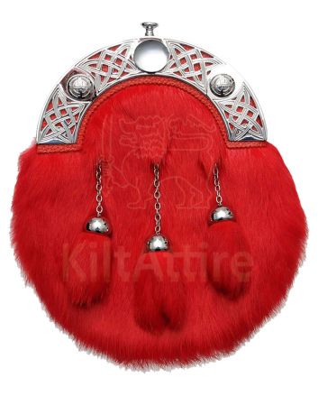 Red Rabbit Fur Sporran 
