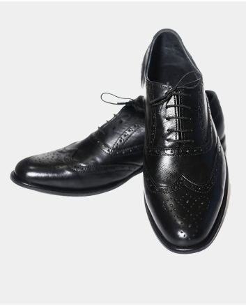 Scottish Black Brogue Kilt Shoes