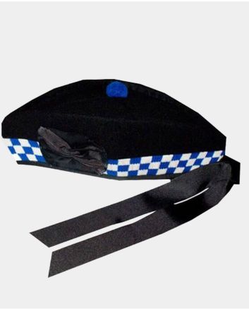 Pipe Band Glengarry White & Blue Dice Hat 