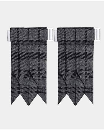 Scottish Traditional Grey Watch Tartan Kilt Flashes