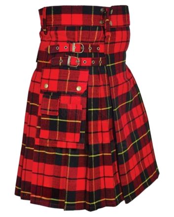 Wallace Tartan Utility Kilt For Men