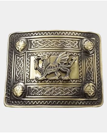 Welsh Dragon Antique Kilt Buckle