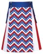 American Chevron Pattern Flag Hybrid Utility Kilt