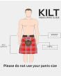 Beltane Blaze Modern Tartan Kilt SizeChart