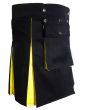 Black and Yellow Hybrid Utility Kilt