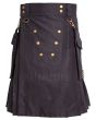 Black Deluxe Utility Kilt