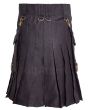 Black Deluxe Utility Kilt Back