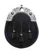 Black Fur Highland Dress Sporran 