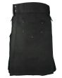 Black Long Women's Utility Kilt
