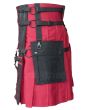 Black & Red Deluxe Hybrid Utility Kilt