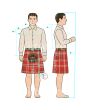 Black Watch Weathered Mens Kilt Set SizeChart